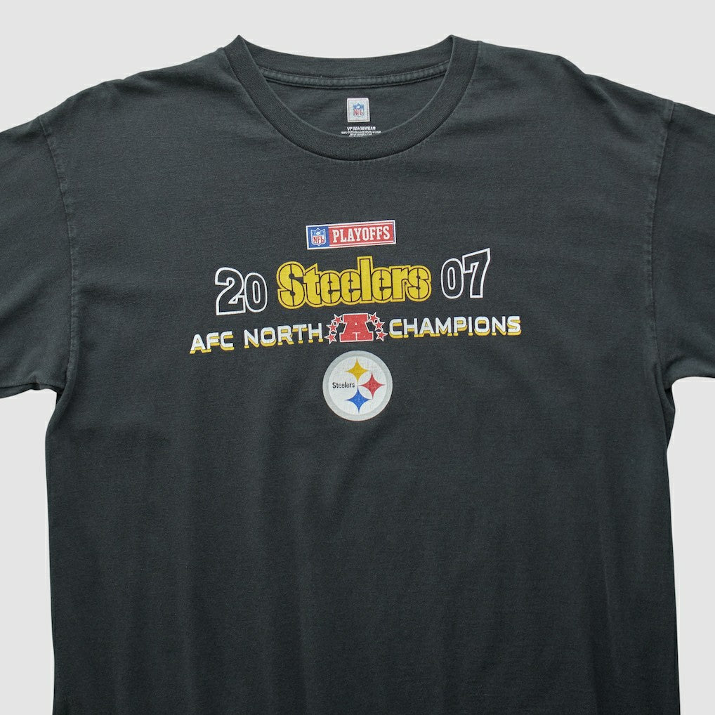 Pittsburgh Steelers NFL 2007 Long Sleeve T-shirt - Black Vintage - Fanatics