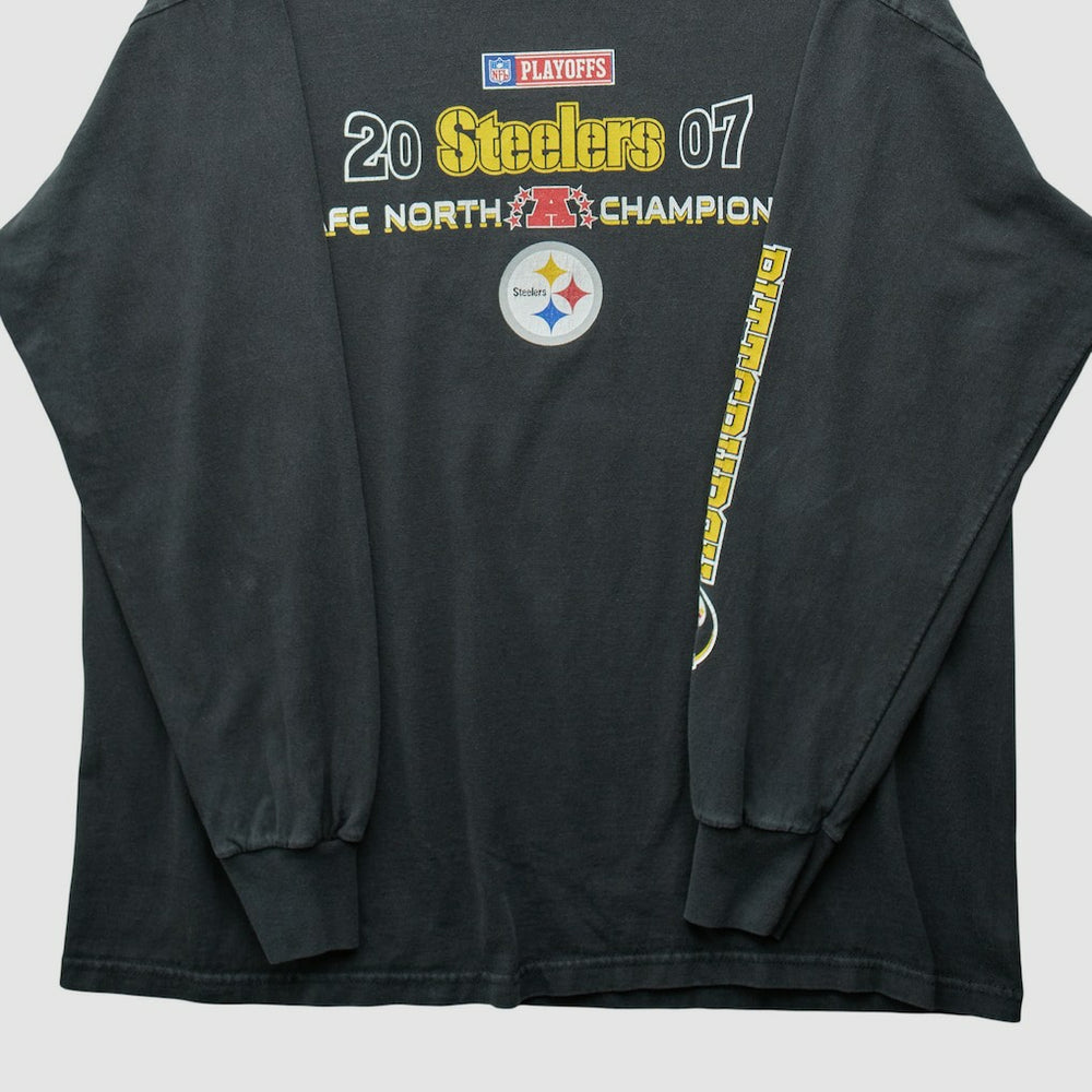 Pittsburgh Steelers NFL 2007 Long Sleeve T-shirt - Black Vintage - Fanatics