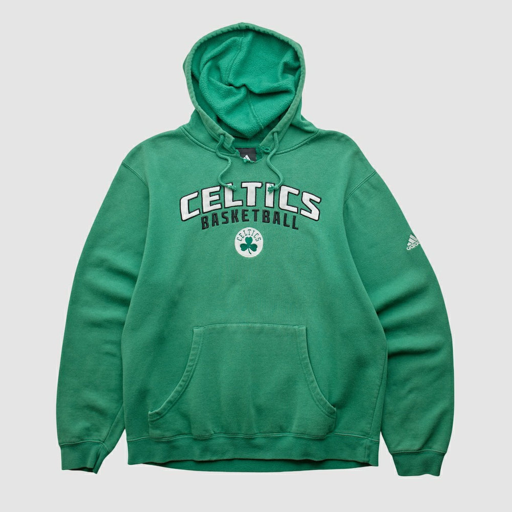 Adidas Boston Celtics 2010s Hooded Pullover Sweatshirt Green Vintage