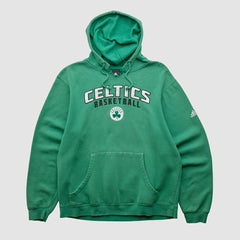 Adidas Boston Celtics 2010s Hooded Pullover Sweatshirt Green Vintage