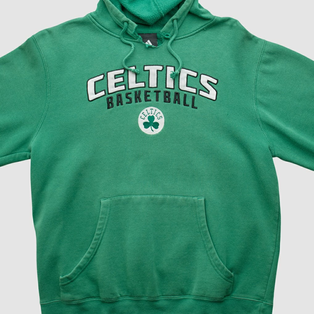 Adidas Boston Celtics 2010s Hooded Pullover Sweatshirt Green Vintage