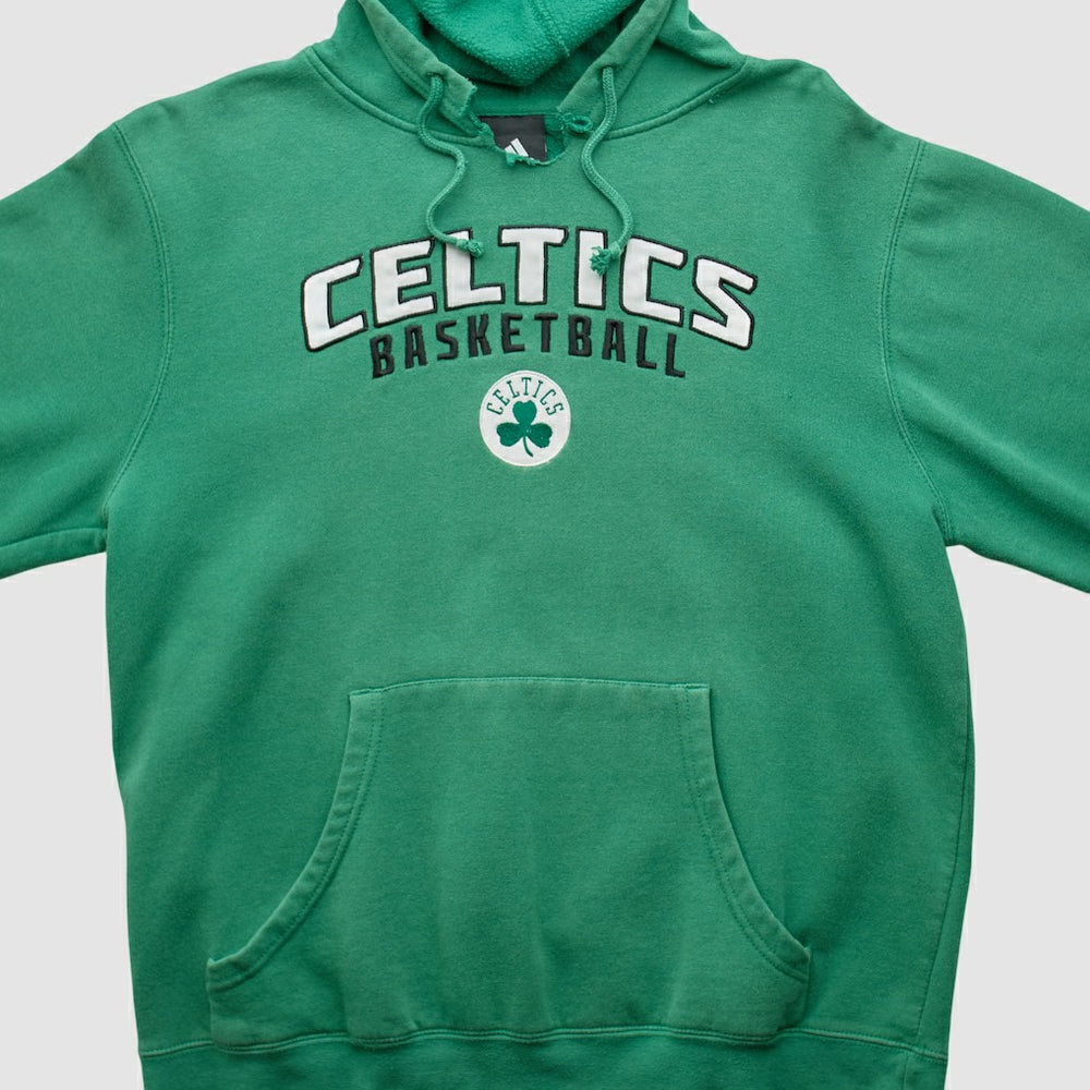 Adidas Boston Celtics 2010s Hooded Pullover Sweatshirt Green Vintage