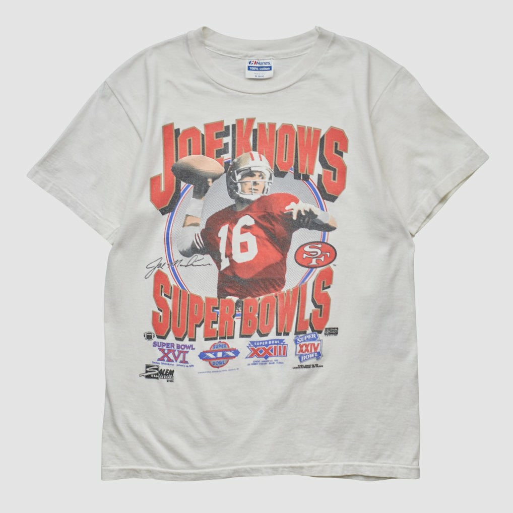 San Francisco 49ers Hanes 90s T-shirt - White Vintage - Fanatics