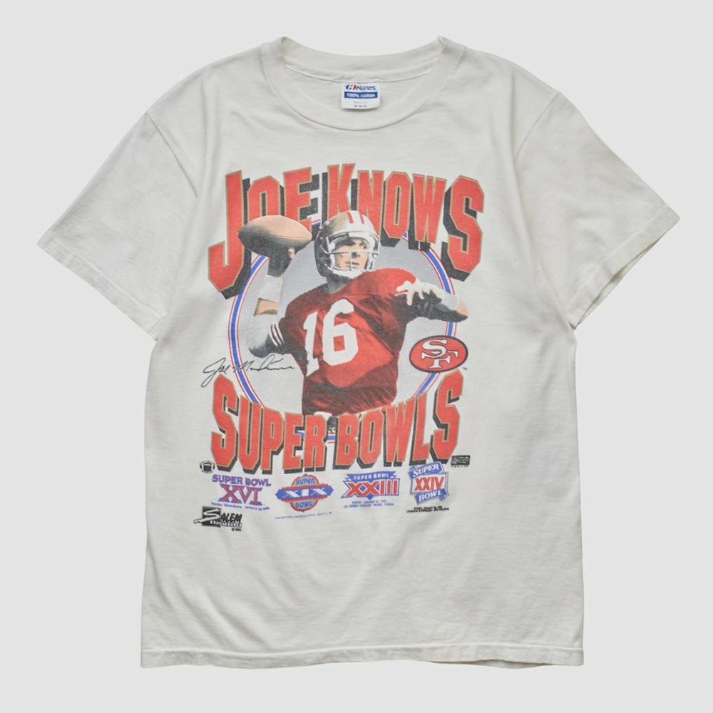 San Francisco 49ers Hanes 90s T-shirt - White Vintage - Fanatics