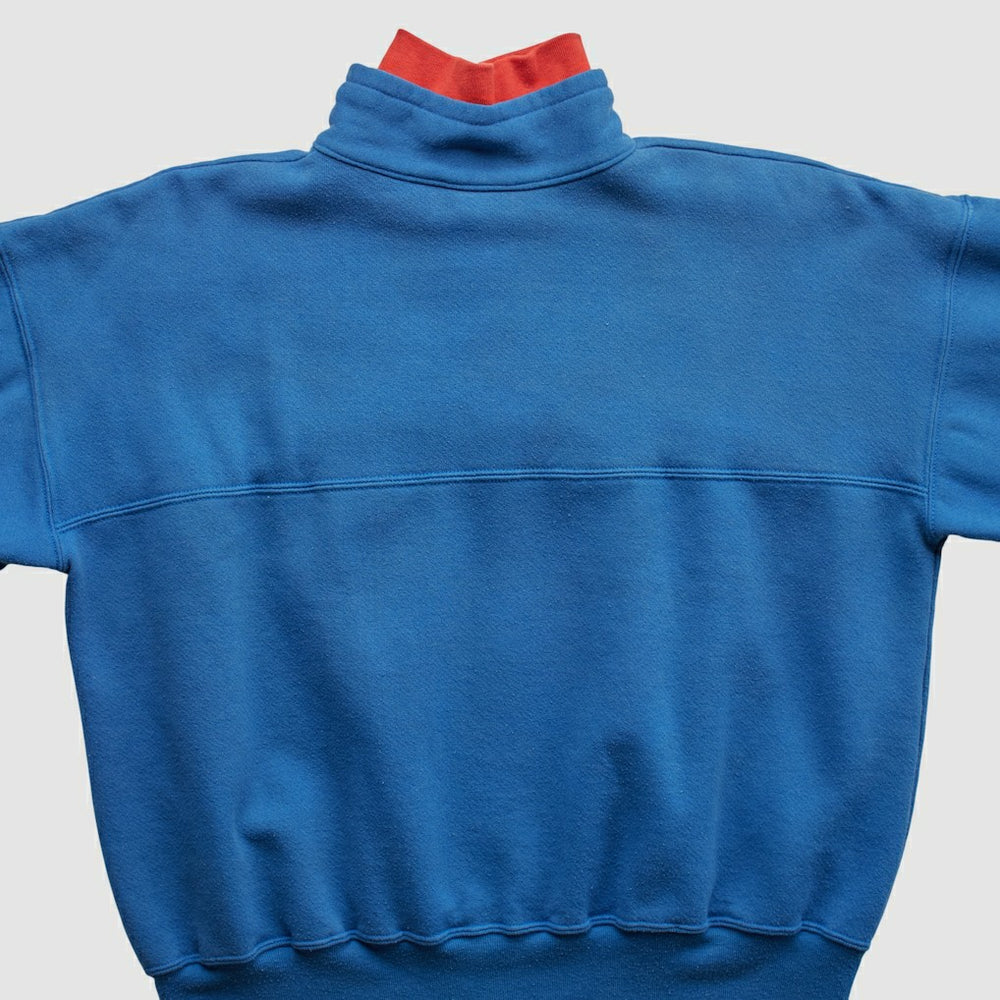 New England Patriots Dodger 90s 1/4 Zip Sweatshirt - Blue Vintage - Fanatics