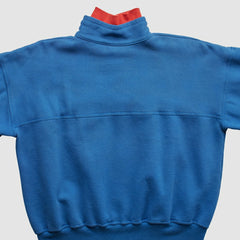 New England Patriots Dodger 90s 1/4 Zip Sweatshirt - Blue Vintage - Fanatics