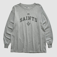 New Orleans Saints NFL Long Sleeve T-shirt - Heather Gray Vintage - Fanatics
