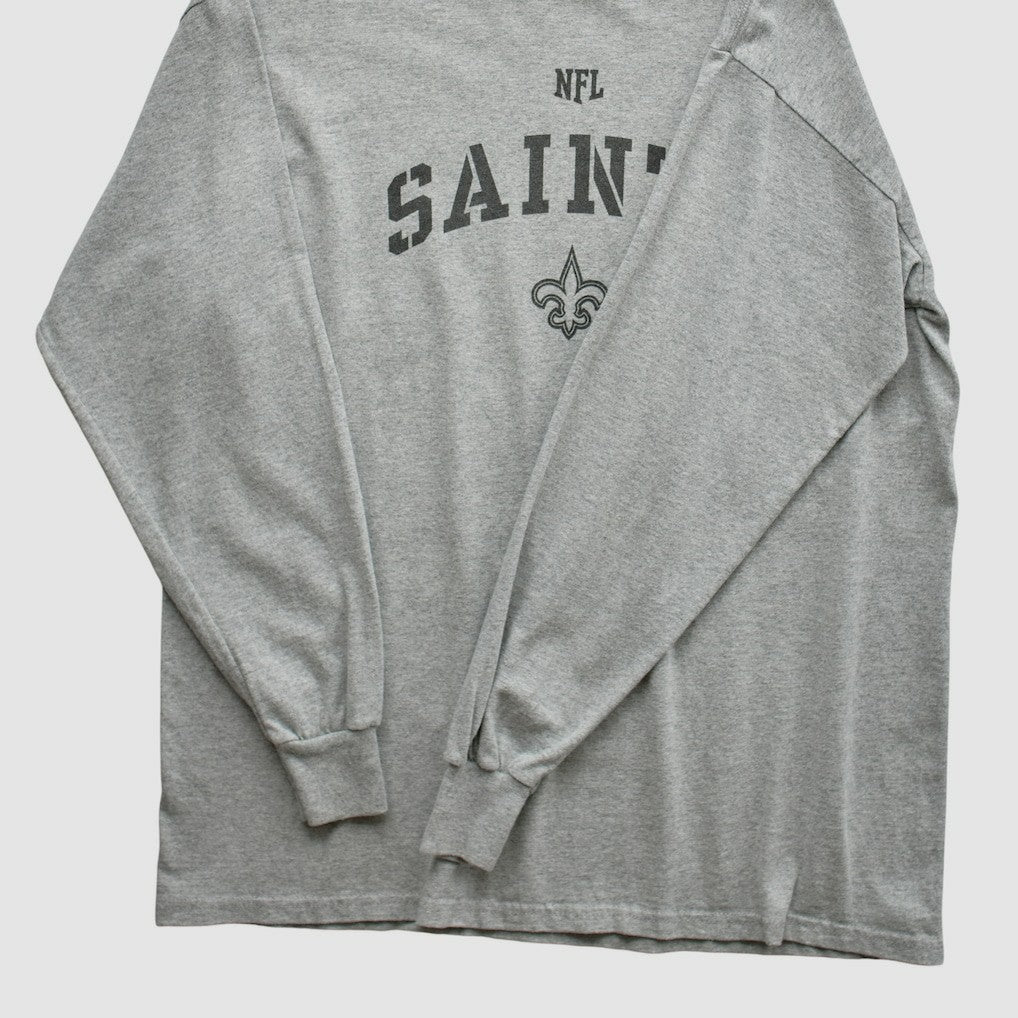 New Orleans Saints NFL Long Sleeve T-shirt - Heather Gray Vintage - Fanatics