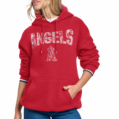 Los Angeles Angels Starter Women's Lace Team Lockup Fleece Hoodie Outlet