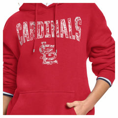 St. Louis Cardinals Starter Women's Lace Team Lockup Fleece Hoodie Online