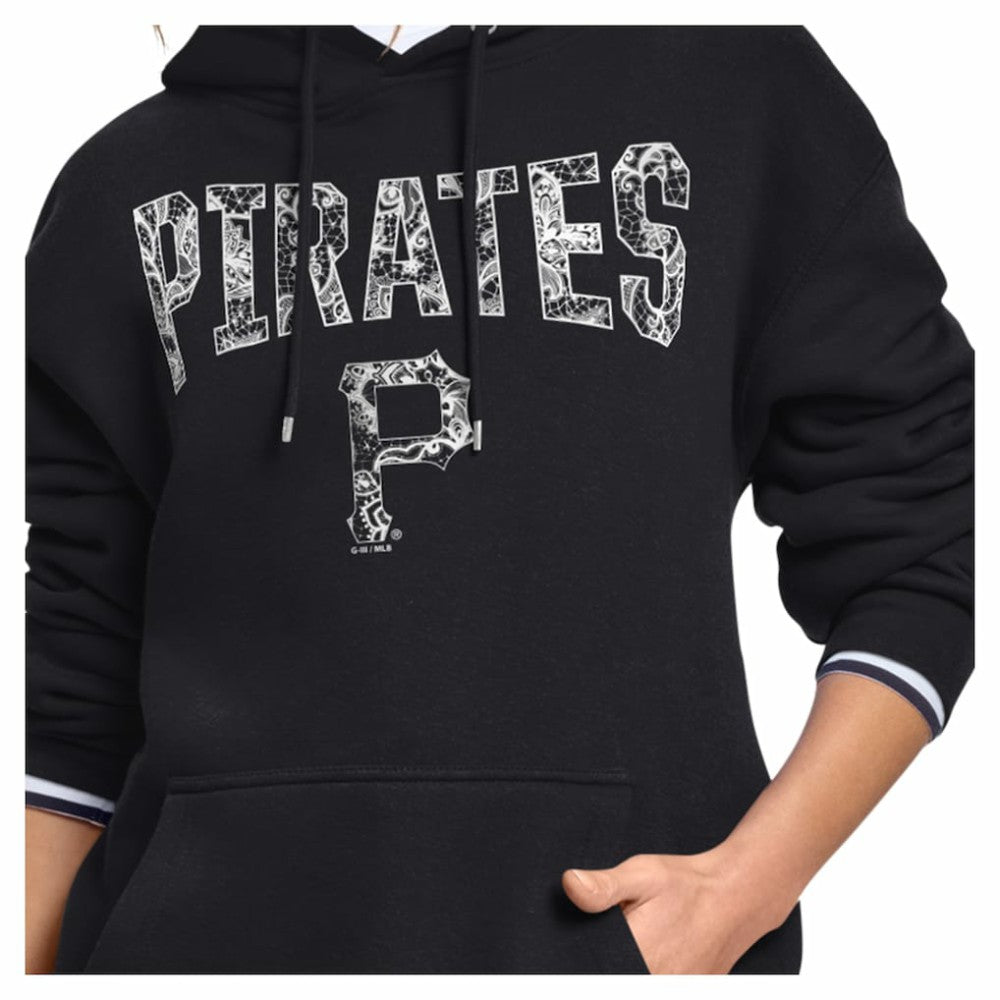 Pittsburgh Pirates Starter Women's Lace Team Lockup Fleece Hoodie Discount