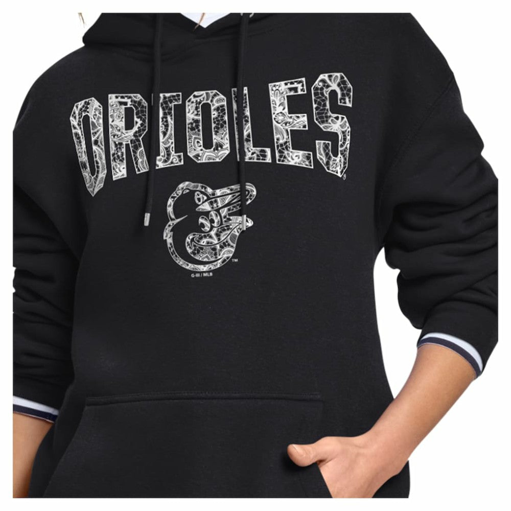 Baltimore Orioles Starter Women's Lace Team Lockup Fleece Hoodie for sale