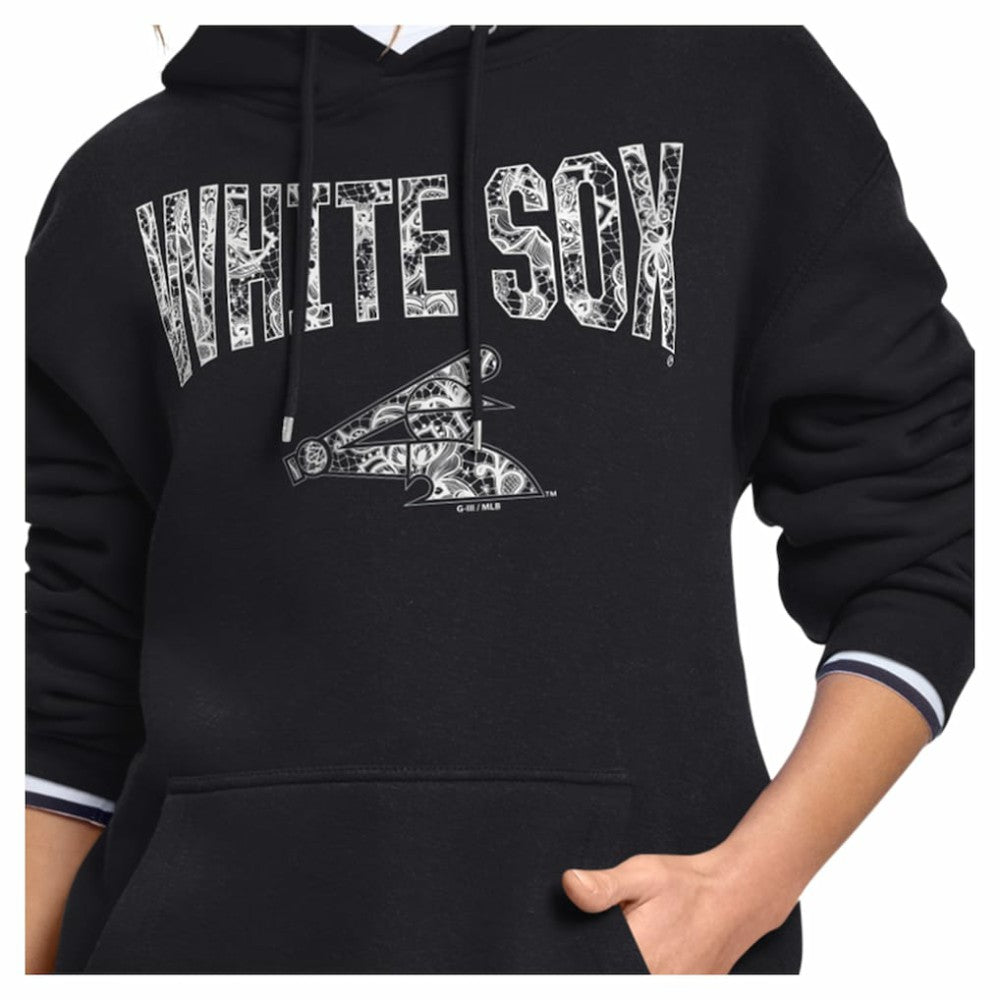 Chicago White Sox Starter Women's Lace Team Lockup Fleece Hoodie Near Me