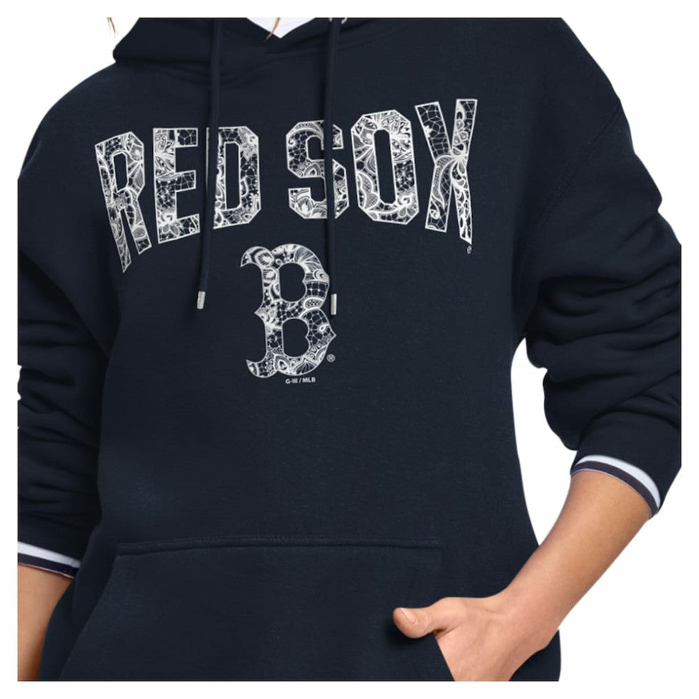 Boston Red Sox Starter Women's Lace Team Lockup Fleece Hoodie for sale
