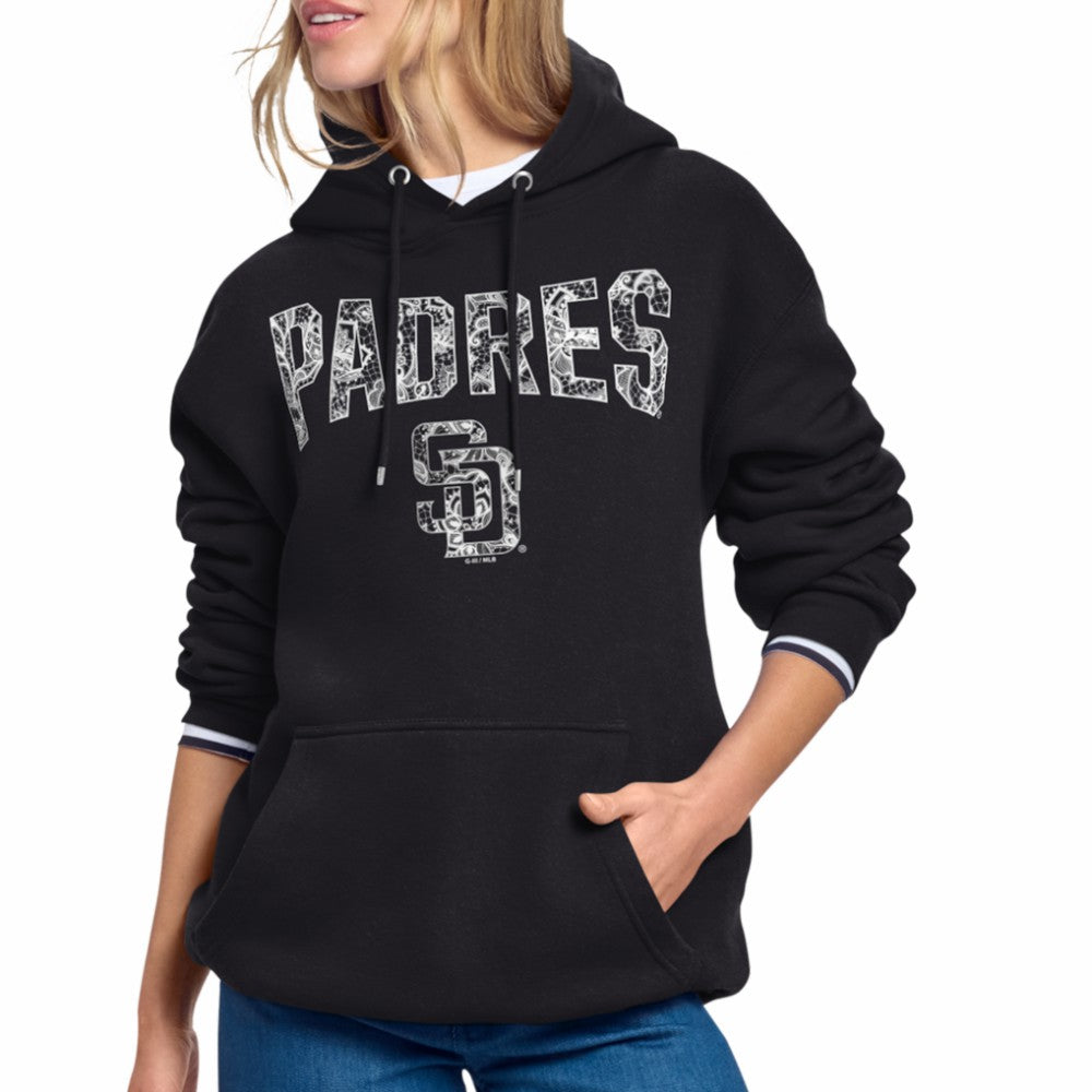 San Diego Padres Starter Women's Lace Team Lockup Fleece Hoodie Outlet