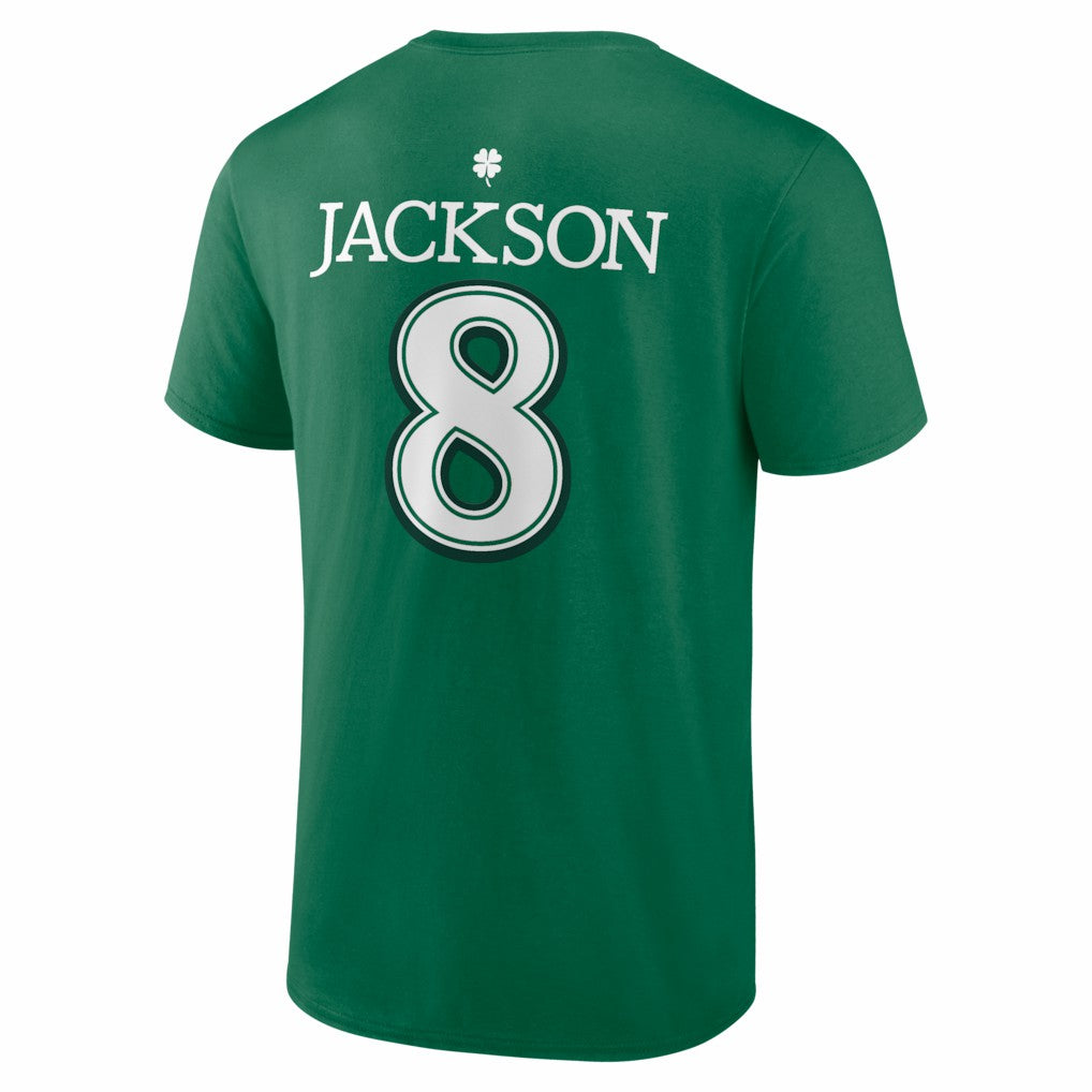 Lamar Jackson Baltimore Ravens St. Patrick's Day Icon Name & Number T-Shirt - Green - NFL