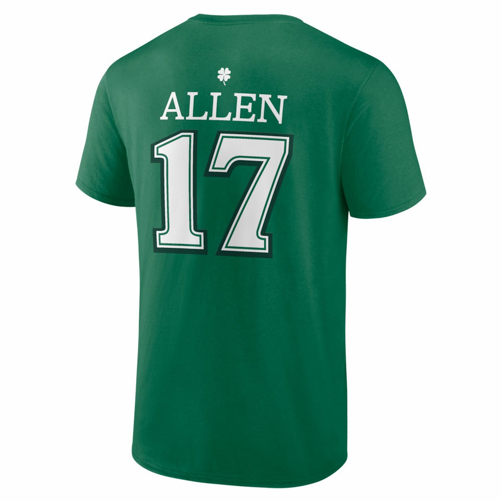 Josh Allen Buffalo Bills St. Patrick's Day Icon Name & Number T-Shirt - Green - NFL