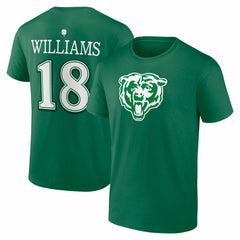 Caleb Williams Chicago Bears St. Patrick's Day Icon Name & Number T-Shirt - Green - NFL
