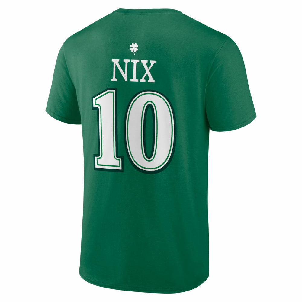 Bo Nix Denver Broncos St. Patrick's Day Icon Name & Number T-Shirt - Green - NFL