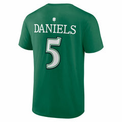 Jayden Daniels Washington Commanders St. Patrick's Day Icon Name & Number T-Shirt - Green - NFL