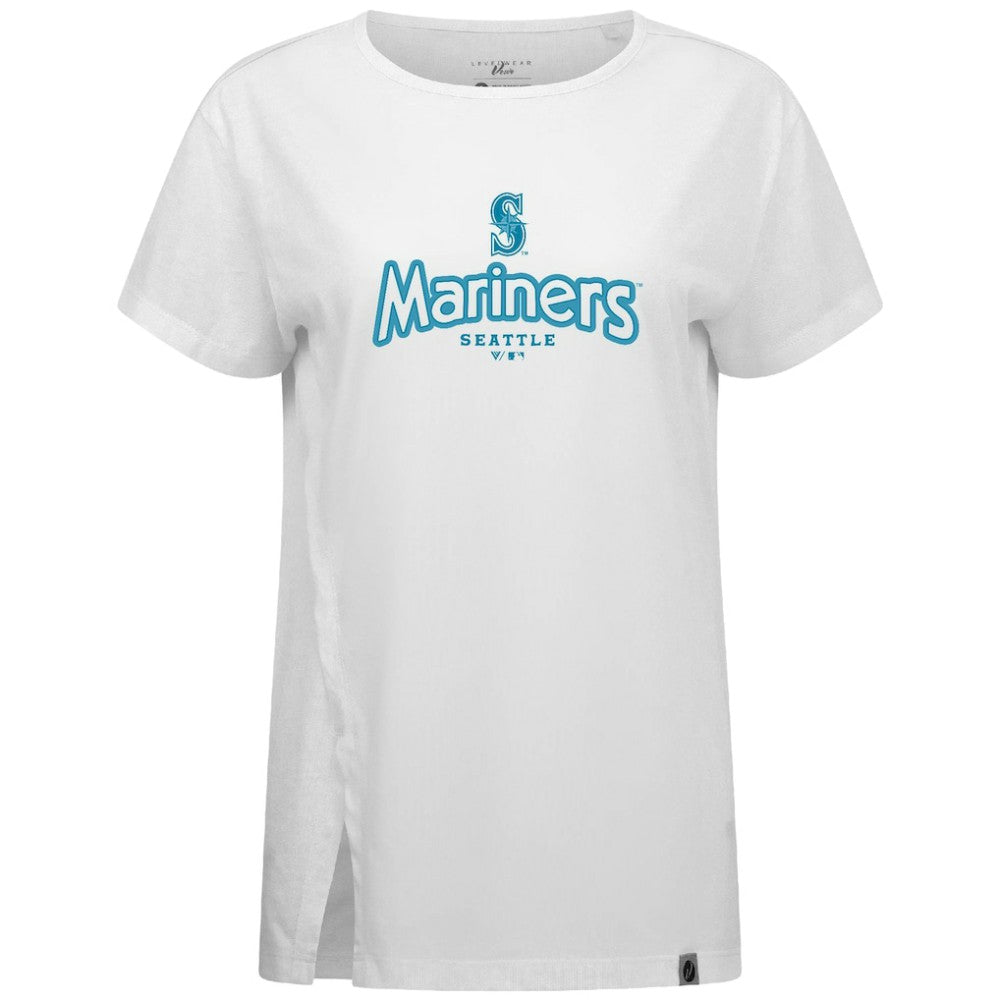 Seattle Mariners Levelwear Women's Blue Haven Influx Cornerstone T-Shirt for sale