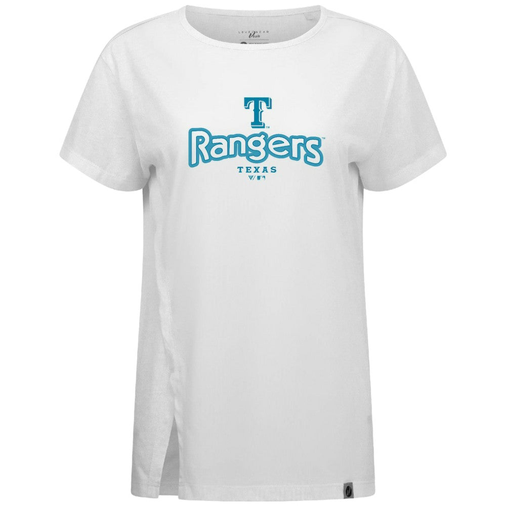 Texas Rangers Levelwear Women's Blue Haven Influx Cornerstone T-Shirt Discount
