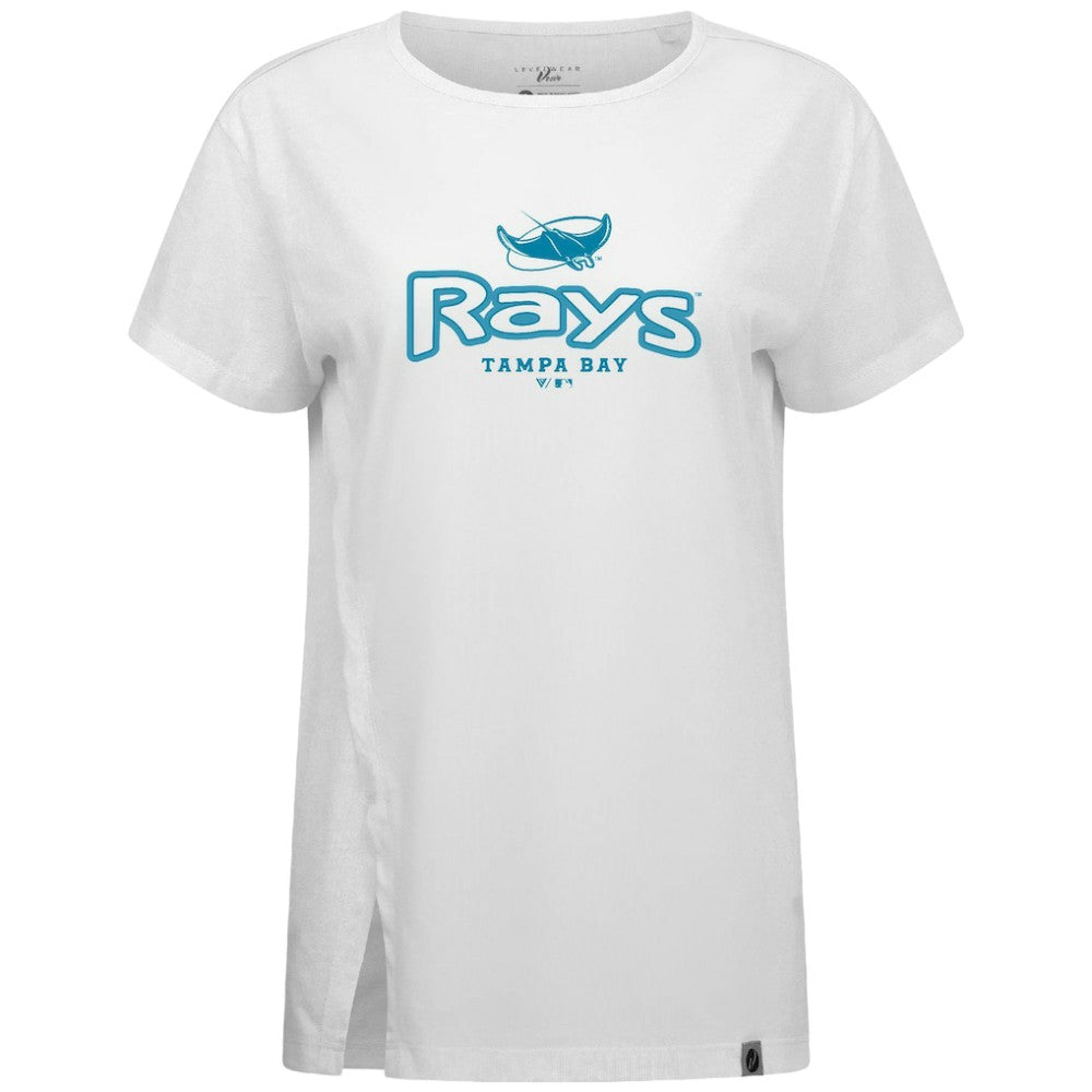 Tampa Bay Rays Levelwear Women's Blue Haven Influx Cornerstone T-Shirt Outlet