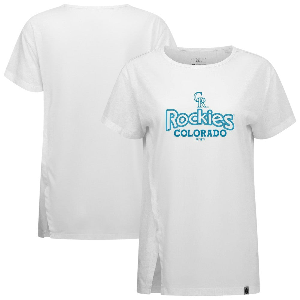 Colorado Rockies Levelwear Women's Blue Haven Influx Cornerstone T-Shirt Sale