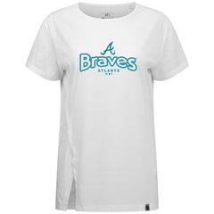 Atlanta Braves Levelwear Women's Blue Haven Influx Cornerstone T-Shirt Sale