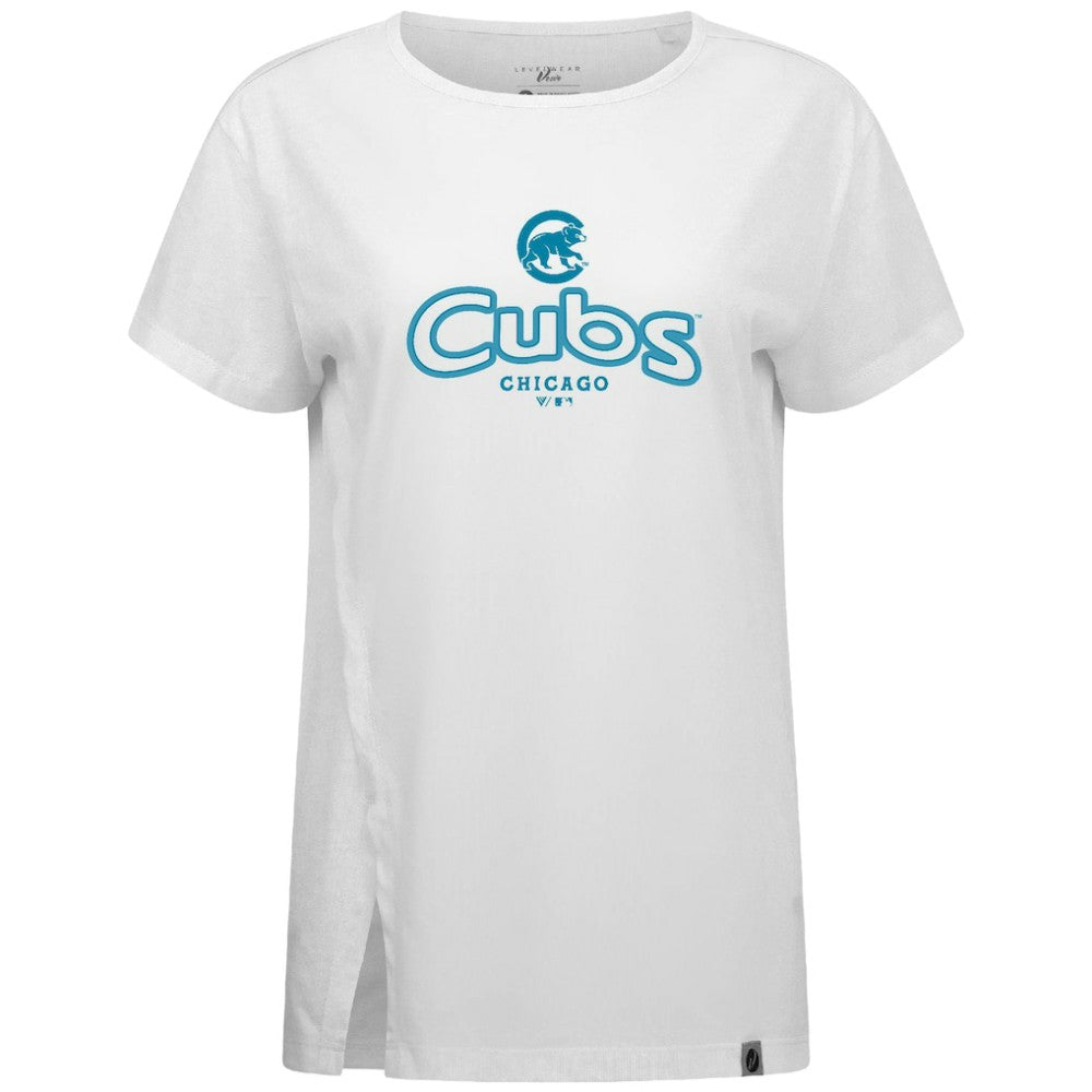 Chicago Cubs Levelwear Women's Blue Haven Influx Cornerstone T-Shirt Online