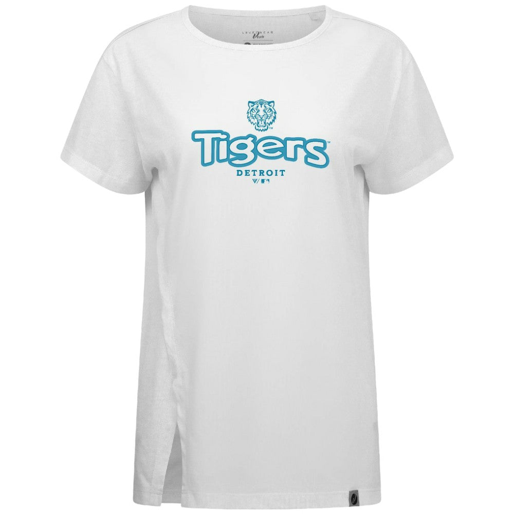Detroit Tigers Levelwear Women's Blue Haven Influx Cornerstone T-Shirt Online