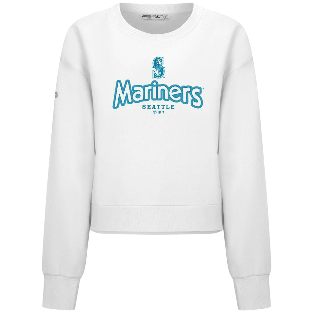 Seattle Mariners Levelwear Women's Judd Cornerstone Cropped Sweatshirt Outlet