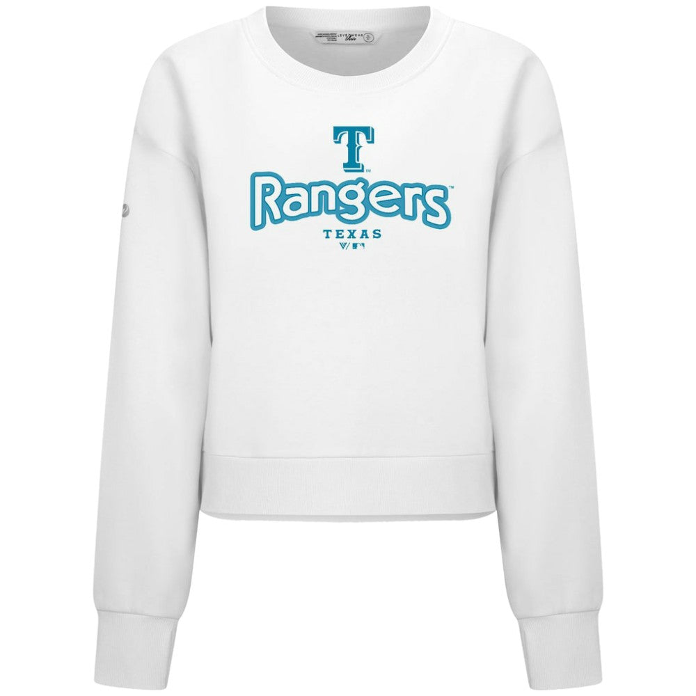 Texas Rangers Levelwear Women's Judd Cornerstone Cropped Sweatshirt Sale