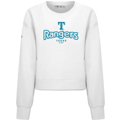 Texas Rangers Levelwear Women's Judd Cornerstone Cropped Sweatshirt Sale