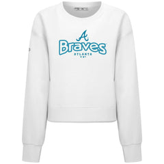 Atlanta Braves Levelwear Women's Judd Cornerstone Cropped Sweatshirt for sale