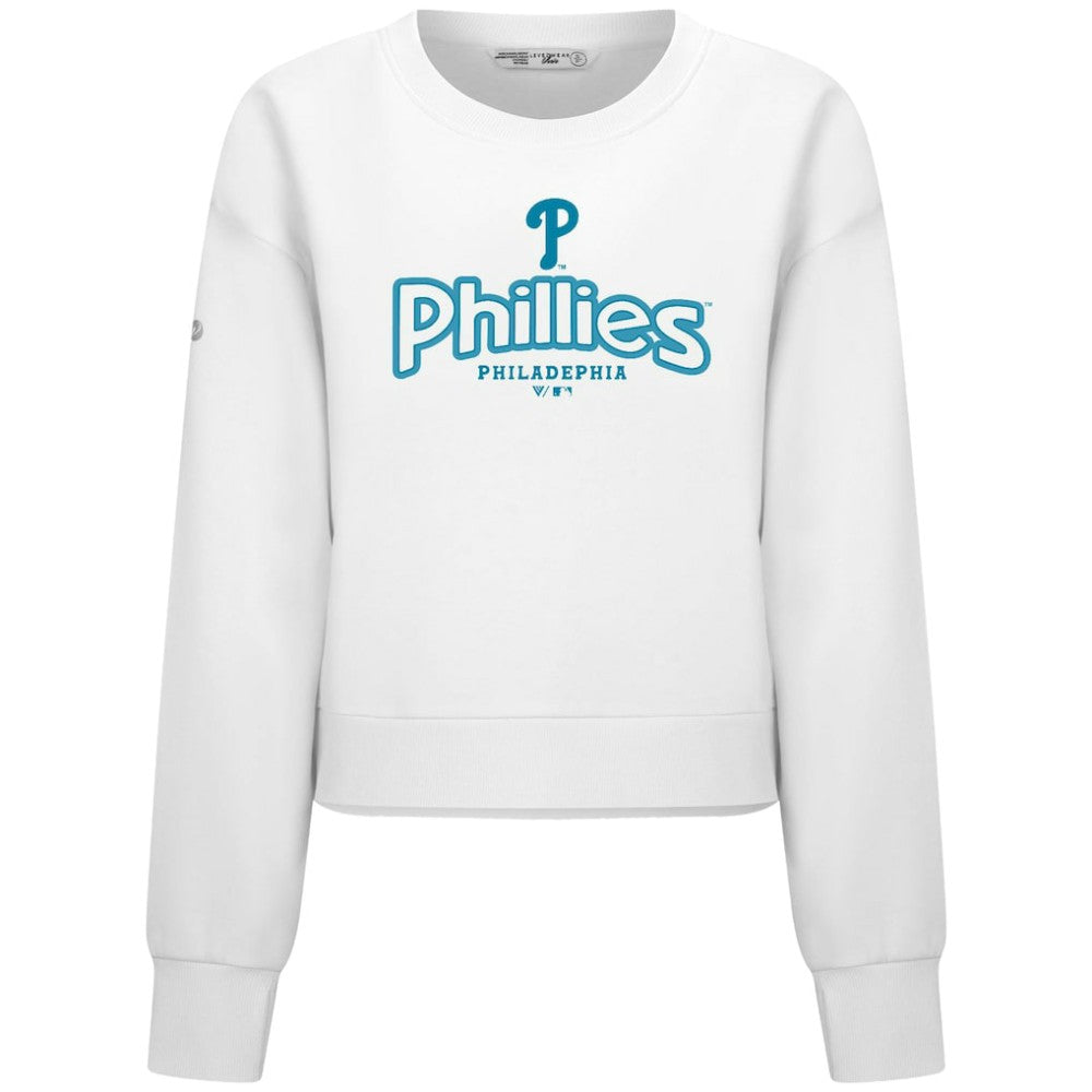 Philadelphia Phillies Levelwear Women's Judd Cornerstone Cropped Sweatshirt Sale