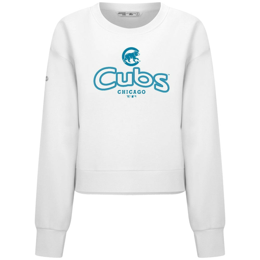 Chicago Cubs Levelwear Women's Judd Cornerstone Cropped Sweatshirt Near Me