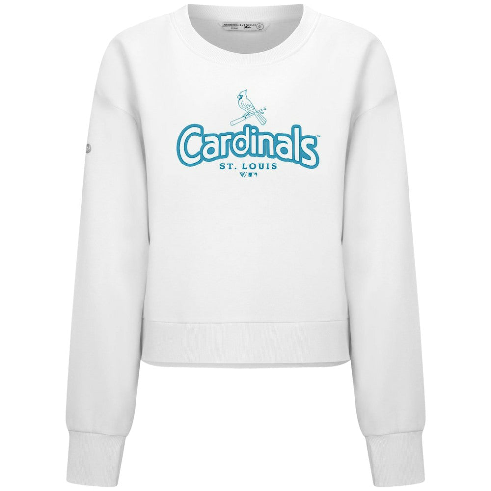 St. Louis Cardinals Levelwear Women's Judd Cornerstone Cropped Sweatshirt Discount