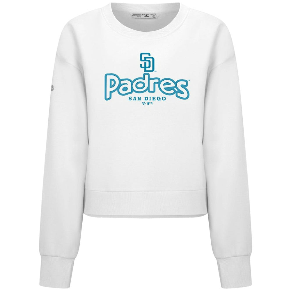 San Diego Padres Levelwear Women's Judd Cornerstone Cropped Sweatshirt for sale