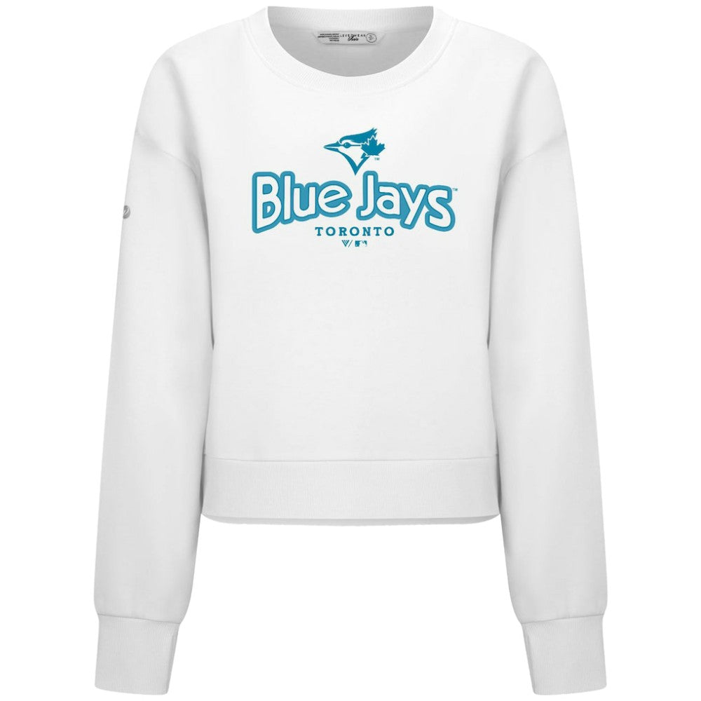 Toronto Blue Jays Levelwear Women's Judd Cornerstone Cropped Sweatshirt Outlet