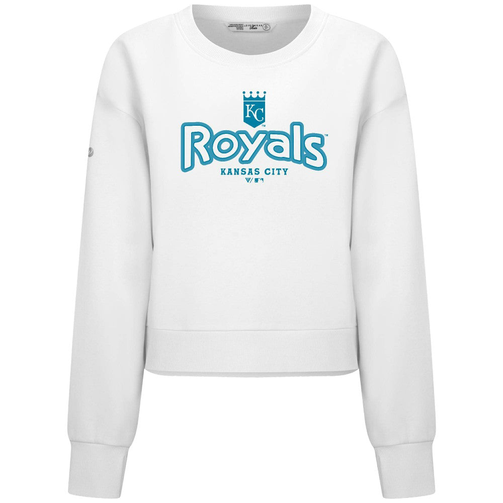 Kansas City Royals Levelwear Women's Judd Cornerstone Cropped Sweatshirt for sale