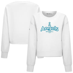 Los Angeles Angels Levelwear Women's Judd Cornerstone Cropped Sweatshirt Outlet