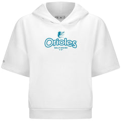 Baltimore Orioles Levelwear Women's Amber Short Sleeve Cornerstone Hoodie Discount