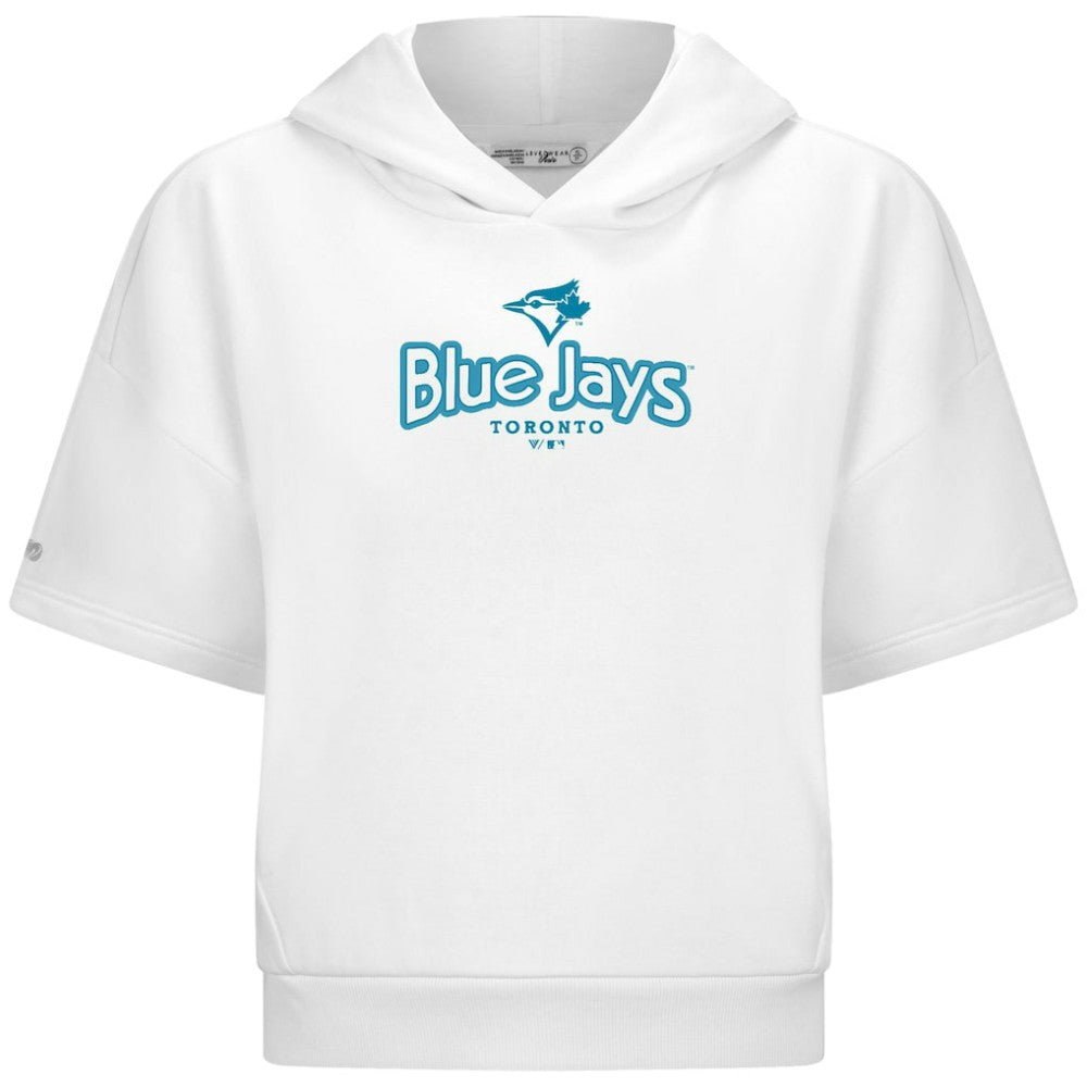 Toronto Blue Jays Levelwear Women's Amber Short Sleeve Cornerstone Hoodie Near Me