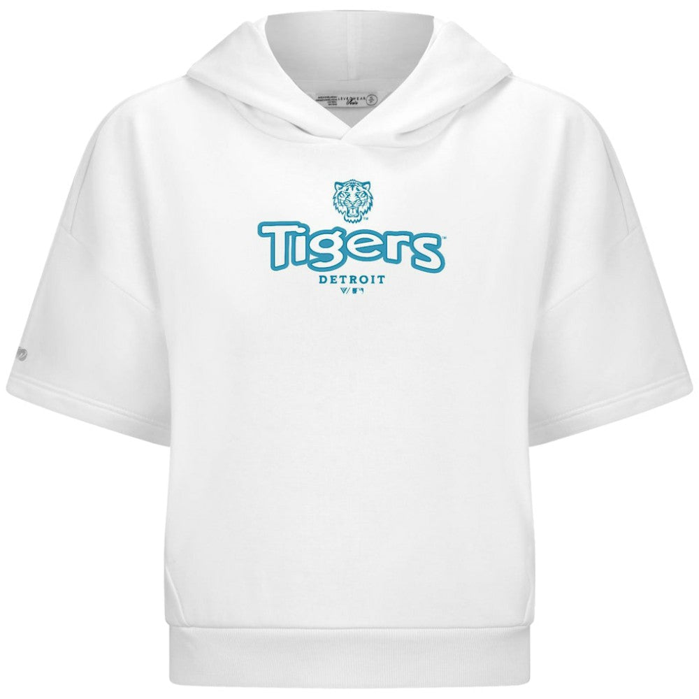 Detroit Tigers Levelwear Women's Amber Short Sleeve Cornerstone Hoodie Online