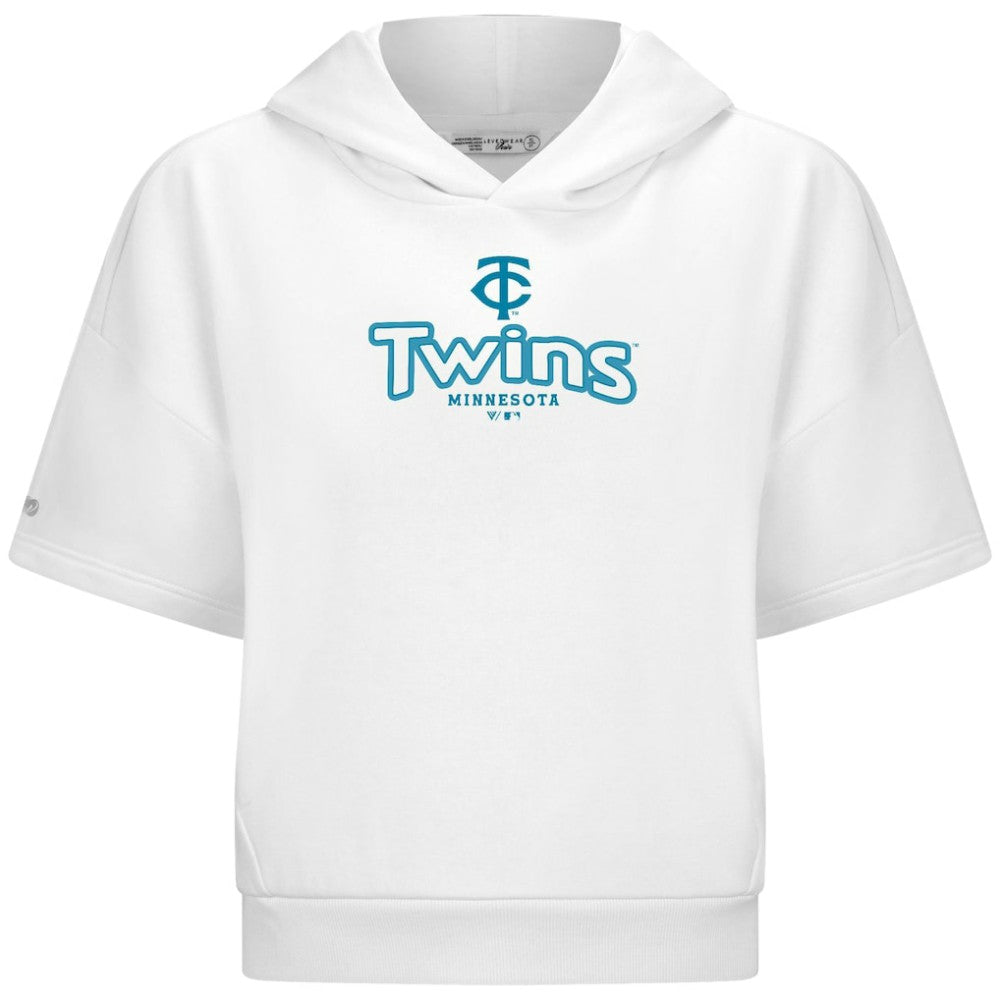 Minnesota Twins Levelwear Women's Amber Short Sleeve Cornerstone Hoodie Discount
