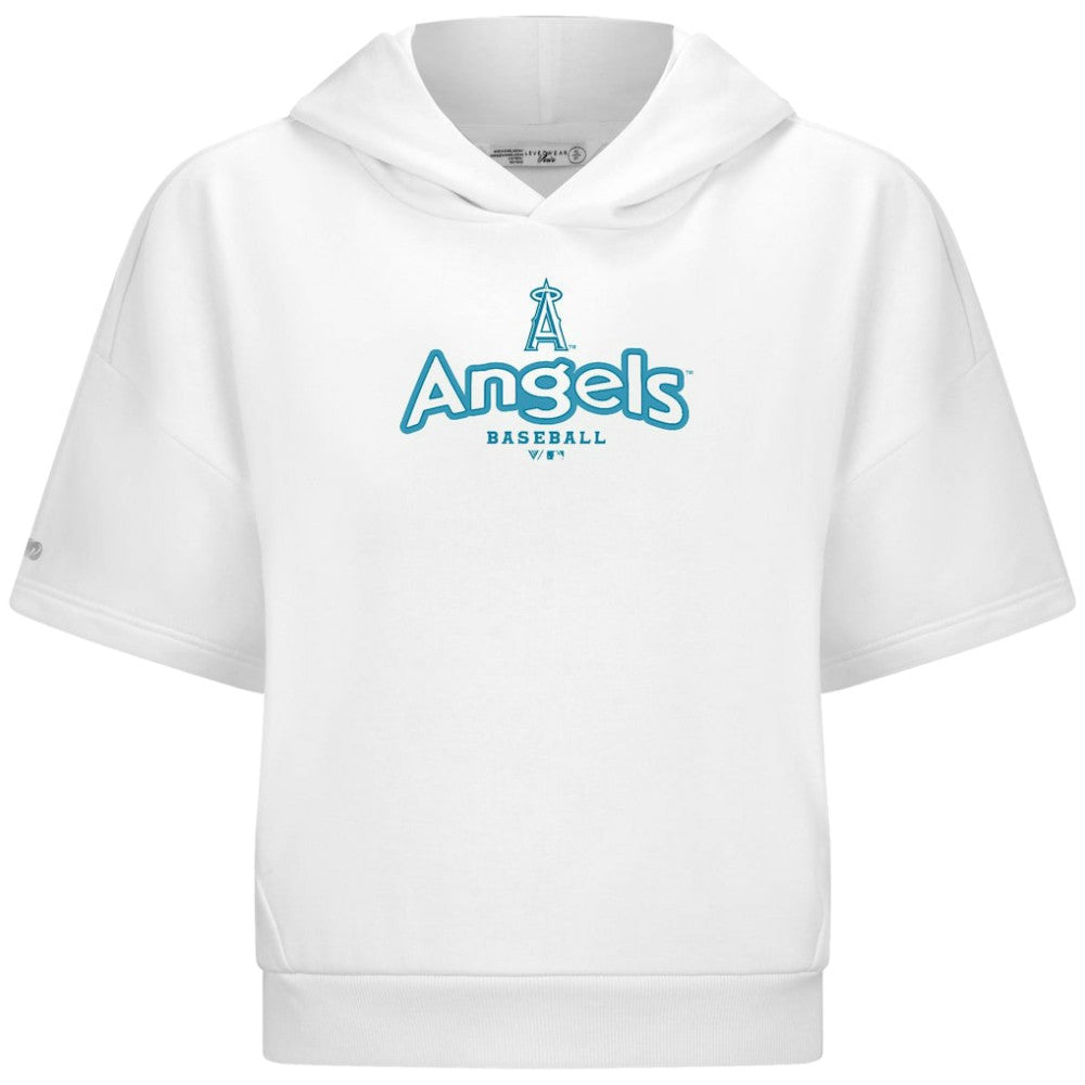 Los Angeles Angels Levelwear Women's Amber Short Sleeve Cornerstone Hoodie Discount