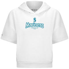 Seattle Mariners Levelwear Women's Amber Short Sleeve Cornerstone Hoodie Sale