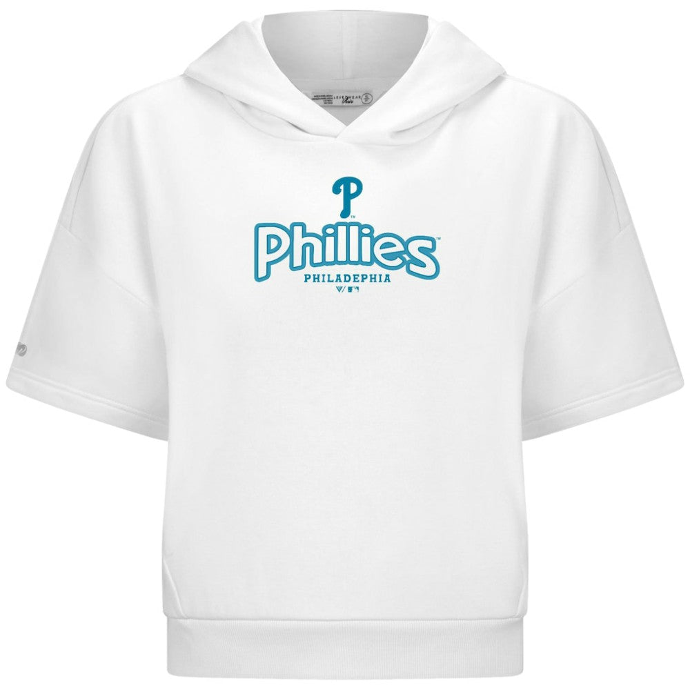 Philadelphia Phillies Levelwear Women's Amber Short Sleeve Cornerstone Hoodie Near Me