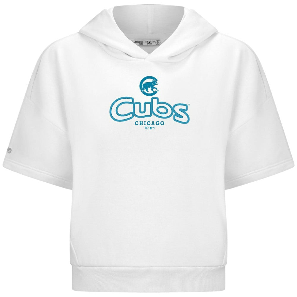Chicago Cubs Levelwear Women's Amber Short Sleeve Cornerstone Hoodie for sale